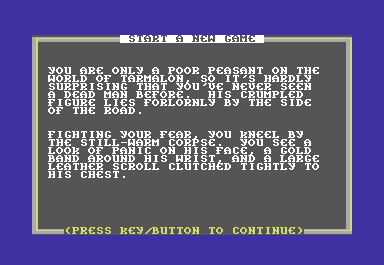 Legacy of the Ancients screenshot 4 for Commodore 64